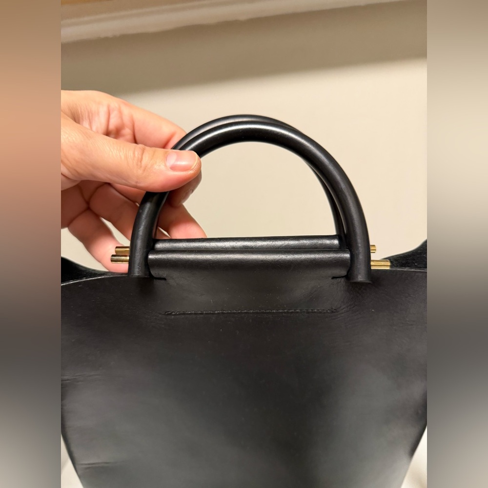 BUILDING BLOCK Business Bag : Black Leather - Picture 7 of 14